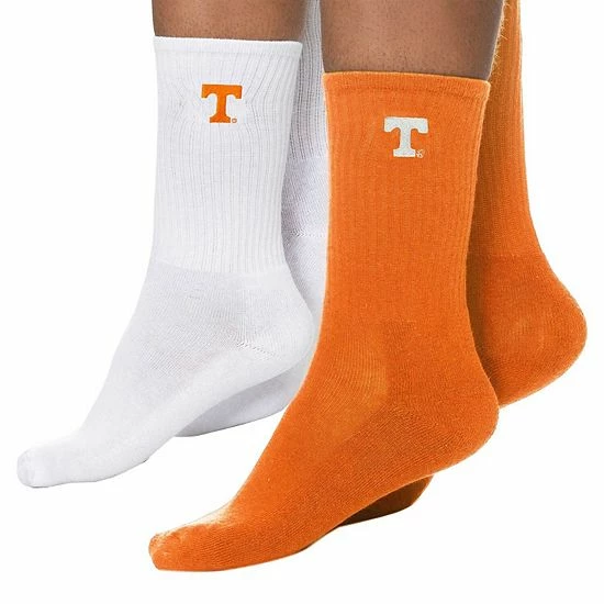 Wholesale 🎁 Unbranded 👩 Women's ZooZatz Tennessee Orange/White Tennessee Volunteers 2-Pack Quarter-Length 🧦 Socks ⭐