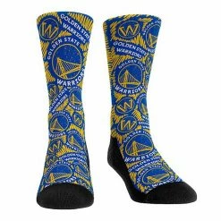 New 🎉 Unbranded Men's Rock Em 🧦 Socks Golden State Warriors Sketch Crew 🧦 Socks 🤩