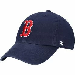 Best Sale ⌛ Unbranded Youth '47 Navy Boston Red Sox Team Logo Clean Up Adjustable Hat 🔔