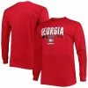 Hot Sale 😉 Unbranded Men's Red Georgia Bulldogs Two-Hit Raglan Long Sleeve T-Shirt 🌟