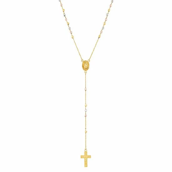 Best reviews of ๐ Unbranded Tri-Tone 10k Gold Rosary Necklace ๐