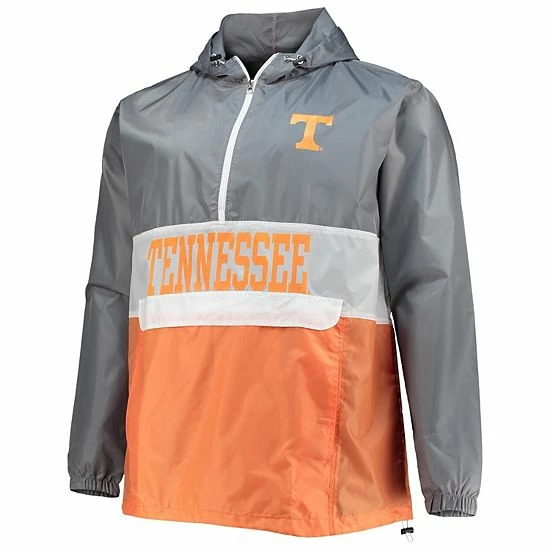 New ๐ Unbranded Men's Tennessee Orange/White Tennessee Volunteers Big & Tall Water-Resistant Half-Zip Hoodie ๐ - Image 3