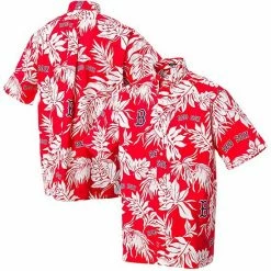 Best Sale 🔥 Unbranded Men's Reyn Spooner Red Boston Red Sox Aloha Button-Down 👕 Shirt 👍