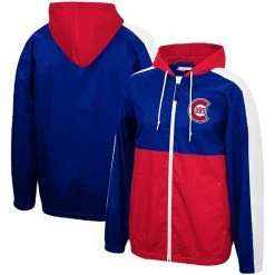 Coupon ✔️ Unbranded Men's Mitchell & Ness Royal/Red Chicago Cubs Game Day Full-Zip Windbreaker Hoodie Jacket 😉