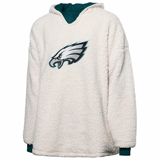 Wholesale ✔️ Unbranded 👩 Women's FOCO Midnight Green/White Philadelphia Eagles Repeat Print Reversible Hoodeez ⌛ - Image 4