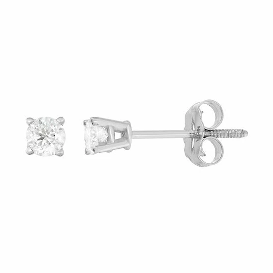 Buy 🛒 Unbranded 14k White Gold 1/4-ct. T.W. Round-Cut Diamond Solitaire Earrings 🛒