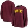 Coupon 🧨 Unbranded 👩 Women's Pressbox Maroon Arizona State Sun Devils Comfy Cord Vintage Wash Basic Arch Pullover Sweatshirt 🌟