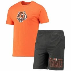 Best reviews of ⌛ Unbranded Men's Concepts Sport Charcoal/Orange Cincinnati Bengals Meter T-Shirt & Shorts Sleep Set 😉