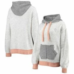 Hot Sale 😍 Unbranded 👩 Women's Gameday Couture Gray Indiana Hoosiers Effortlessly Essential Sweater Knit Tri-Blend Pullover Hoodie ⌛