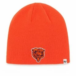 Coupon ⭐ Unbranded Men's '47 Orange Chicago Bears Team Secondary Logo Knit Beanie 🧨
