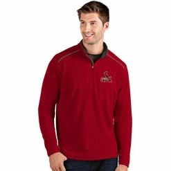 Cheap ✨ Unbranded Men's Antigua Saint Louis Cardinals Red Glacier Quarter-Zip Pullover ❤️