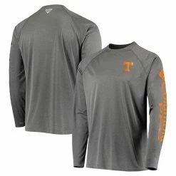 New 😉 Unbranded Men's Columbia Charcoal Tennessee Volunteers PFG Terminal Tackle Omni-Shade Long Sleeve T-Shirt ⌛