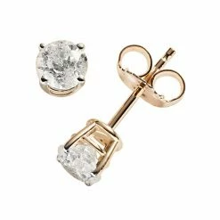 Best Pirce 💯 Unbranded 14k Gold 3/4-ct. T.W. Round-Cut Diamond Solitaire Earrings 💯