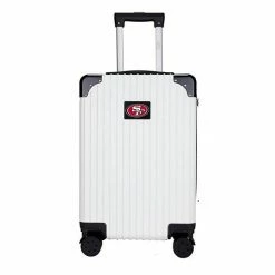 Brand new 🌟 Unbranded San Francisco 49ers Premium Hardshell Spinner Luggage 49r White 👍