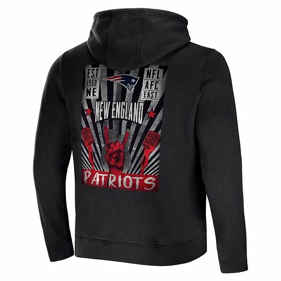 Hot Sale 😀 Unbranded Men's NFL X Darius Rucker Collection By Fanatics Black New England Patriots Rocker Full-Zip Hoodie 🔥 - Image 4