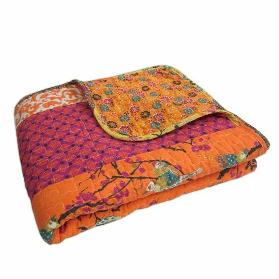 Brand new 🤩 Unbranded Royal Empire Quilted Reversible Throw Tangerine 🥰 - Image 7