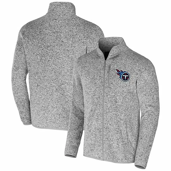 Brand new 🎁 Unbranded Men's NFL X Darius Rucker Collection By Fanatics Heather Gray Tennessee Titans Fleece Full-Zip Jacket 🎉