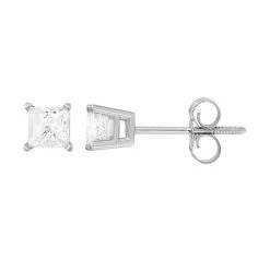 Best deal 🔥 Unbranded 14k White Gold 1/2-ct. T.W. Princess-Cut Diamond Solitaire Earrings 😉