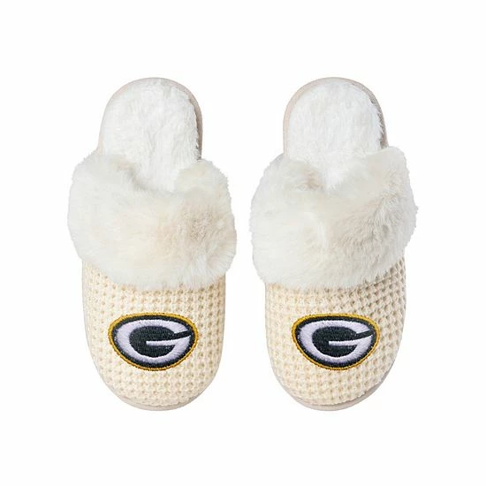Budget 😍 Unbranded 👩 Women's FOCO Green Bay Packers Open Back Slippers 🛒 - Image 2