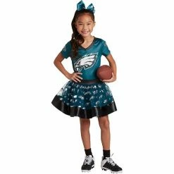 Best reviews of 🔔 Unbranded 👧 Girls Youth Midnight Green Philadelphia Eagles Tutu Tailgate Game Day V-Neck Costume 🤩