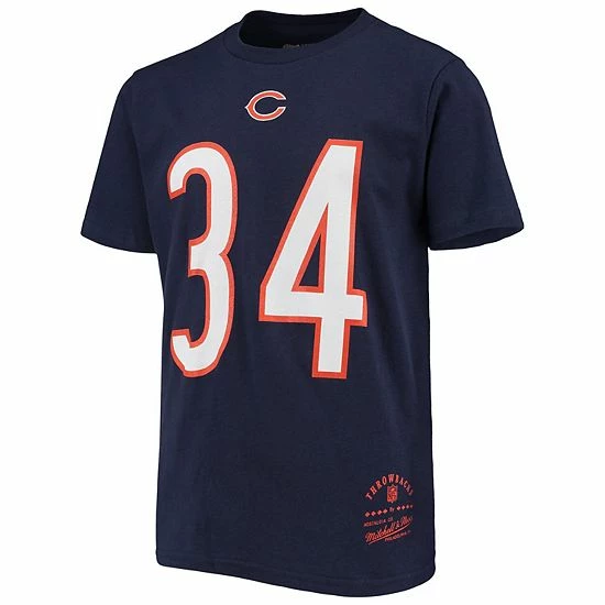 Cheapest 👏 Unbranded Youth Mitchell & Ness Walter Payton Navy Chicago Bears Retired Retro Player Name & Number T-Shirt 🎁 - Image 3