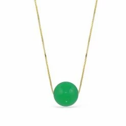Brand new 🤩 Unbranded 14k Gold Green Jade Pendant Necklace 🧨