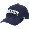 Deals 🎁 Unbranded Men's '47 Navy Penn State Nittany Lions Archie Script Clean Up Adjustable Hat ⭐