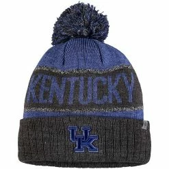 Outlet ✔️ Unbranded Youth Top Of The World Royal Kentucky Wildcats Below Zero Cuffed Knit Hat With Pom ✔️