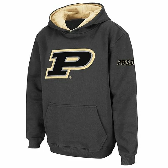 New ๐ฅฐ Unbranded Youth Stadium Athletic Charcoal Purdue Boilermakers Big Logo Pullover Hoodie ๐งจ - Image 2