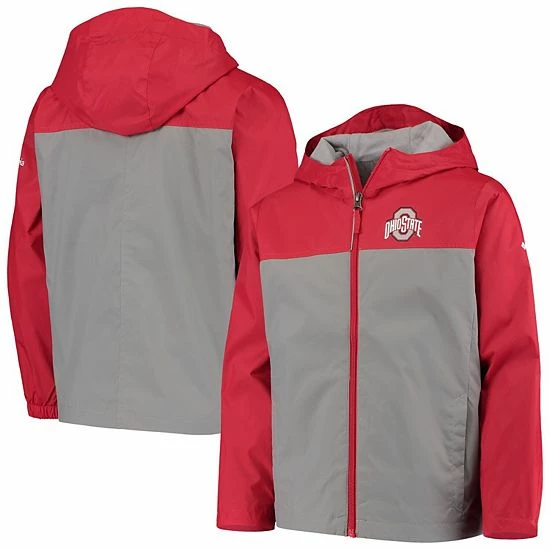 Top 10 ๐ Unbranded Youth Columbia Scarlet/Gray Ohio State Buckeyes Rainzilla Waterproof Full-Zip Hoodie Jacket โ๏ธ