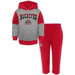 Best deal ⭐ Unbranded Preschool Heathered Gray/Scarlet Ohio State Buckeyes Sideline Hoodie & Pants Set 🎁
