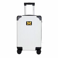 Best deal 🎁 Unbranded Michigan Wolverines Premium Hardside Carry-On Spinner Luggage Mic White ✔️