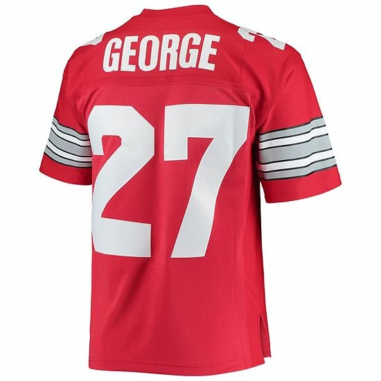 Flash Sale ❤️ Unbranded Men's Mitchell & Ness Eddie George Scarlet Ohio State Buckeyes 1995 Authentic Throwback Legacy Jersey 🧨 - Image 4