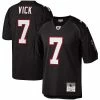 Outlet ❤️ Unbranded Men's Mitchell & Ness Michael Vick Black Atlanta Falcons Legacy Replica Jersey 🎁