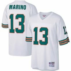 Hot Sale ⌛ Unbranded Men's Mitchell & Ness Dan Marino White Miami Dolphins Legacy Replica Jersey 🎉