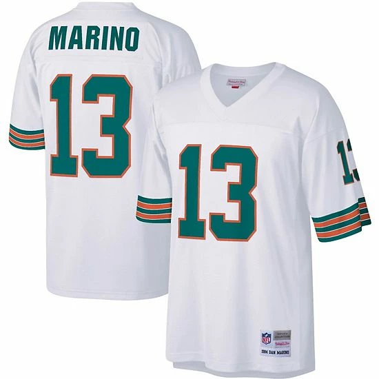 Hot Sale โ Unbranded Men's Mitchell & Ness Dan Marino White Miami Dolphins Legacy Replica Jersey ๐ - Image 2