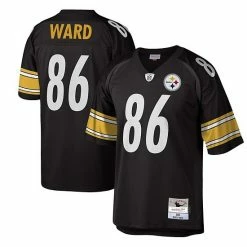 Best Sale ⌛ Unbranded Men's Mitchell & Ness Hines Ward Black Pittsburgh Steelers Legacy Replica Jersey 😍