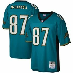 Best Sale 🎁 Unbranded Men's Mitchell & Ness Keenan McCardell Teal Jacksonville Jaguars Legacy Replica Jersey 🛒