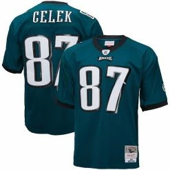 Best deal 🔥 Unbranded Men's Mitchell & Ness Brent Celek Midnight Green Philadelphia Eagles 2009 Legacy Replica Jersey ❤️