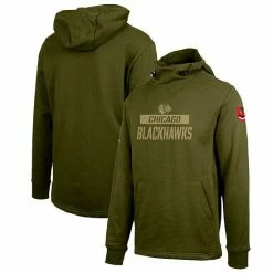 Budget 👏 Unbranded Men's Levelwear Olive Chicago Blackhawks Thrive Tri-Blend Pullover Hoodie 🔔