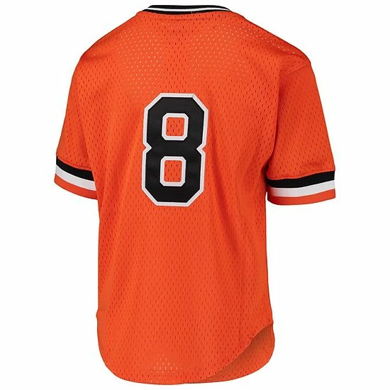 Coupon 👍 Unbranded Youth Mitchell & Ness Cal Ripken Jr. Orange Baltimore Orioles Cooperstown Collection Mesh Batting Practice Jersey ⌛ - Image 4