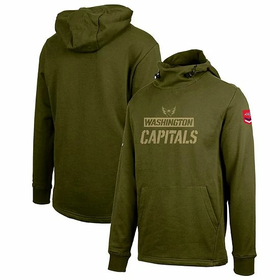 Promo ✨ Unbranded Men's Levelwear Olive Washington Capitals Thrive Tri-Blend Pullover Hoodie 🥰 - Image 2