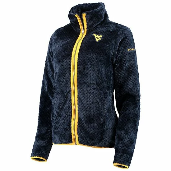Coupon ✔️ Unbranded 👩 Women's Columbia Navy West Virginia Mountaineers Fireside II Sherpa Full-Zip Jacket ✨ - Image 3