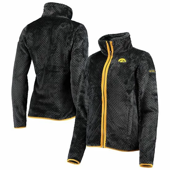 Hot Sale ๐ Unbranded ๐ฉ Women's Columbia Charcoal Iowa Hawkeyes Fireside II Sherpa Full-Zip Jacket ๐