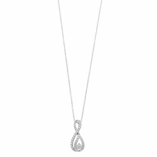 Cheapest ๐คฉ Unbranded 1/4 Carat T.W Diamond Teardrop Pendant Necklace Sterling Silver โ - Image 3