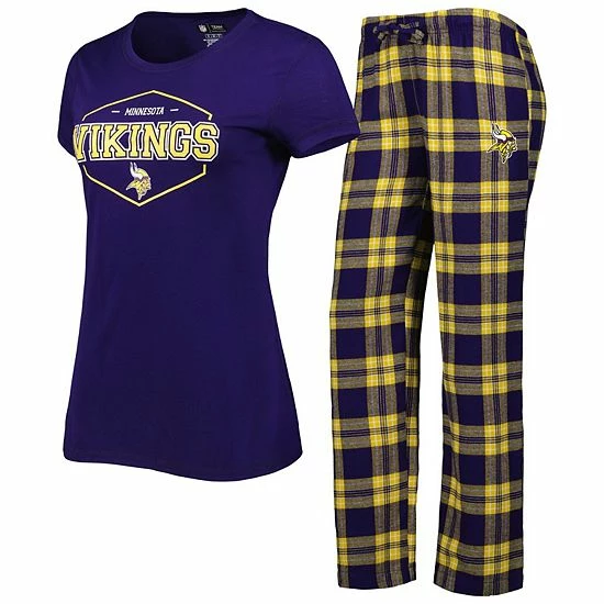 Top 10 ๐ Unbranded ๐ฉ Women's Concepts Sport Purple/Gold Minnesota Vikings Badge T-Shirt & Pants Sleep Set ๐คฉ