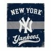 Wholesale 👍 Unbranded New York Yankees Retro Stripe Flannel Fleece Blanket ✔️