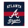 Budget 🥰 Unbranded Atlanta Braves Retro Stripe Flannel Fleece Blanket ⌛