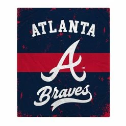 Budget 🥰 Unbranded Atlanta Braves Retro Stripe Flannel Fleece Blanket ⌛