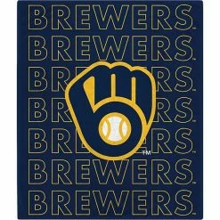 Coupon ❤️ Unbranded Milwaukee Brewers 60" X 70" Echo Wordmark Plush Blanket 🔥